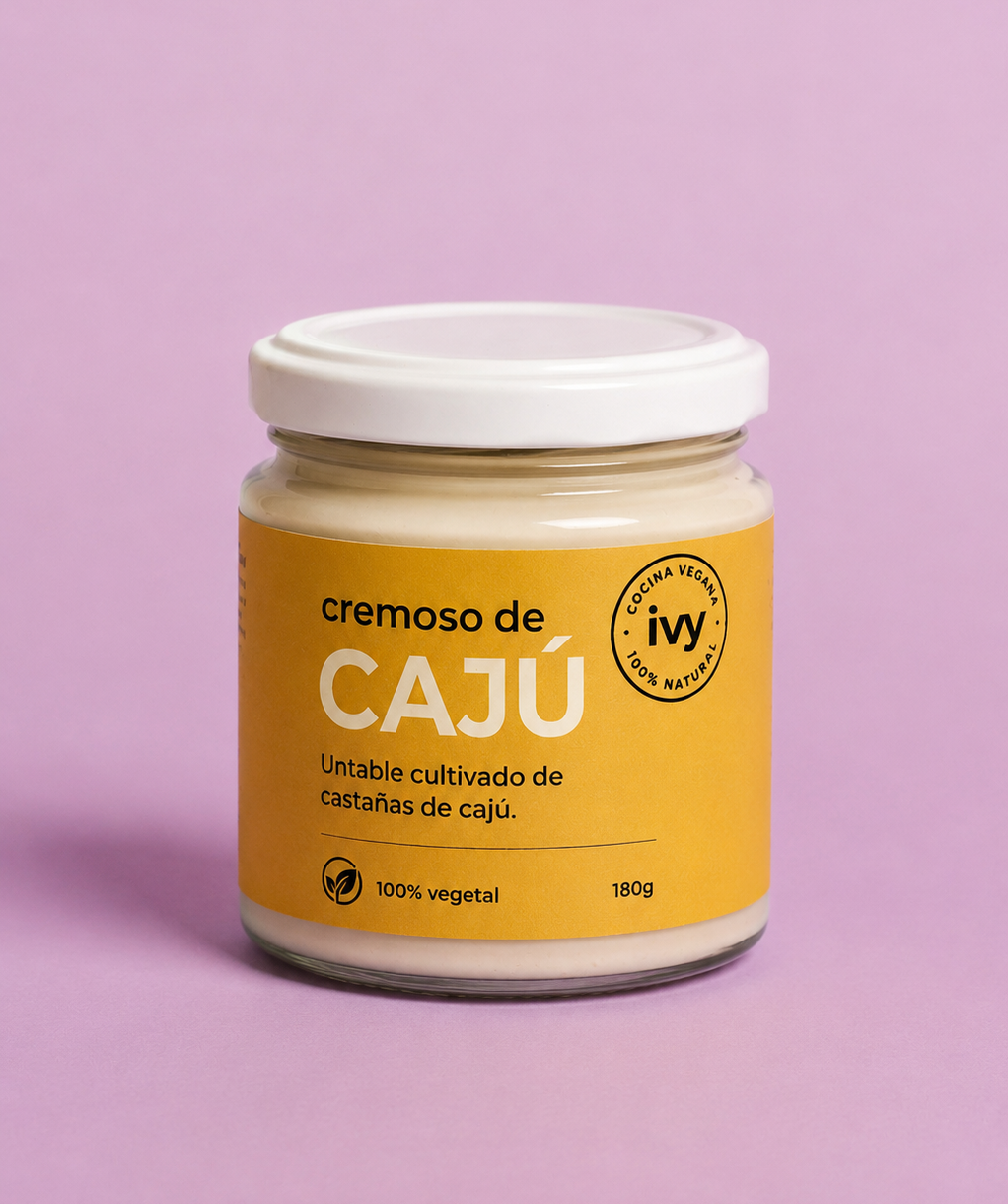 Cremoso de Cajú Ivy, untable vegetal cultivado de 180 g